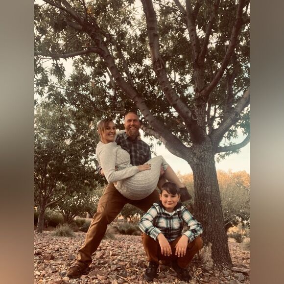 Plaid Flannel Button Down Hooded Shirt  Navy Teal White Large - Picture 2 of 8